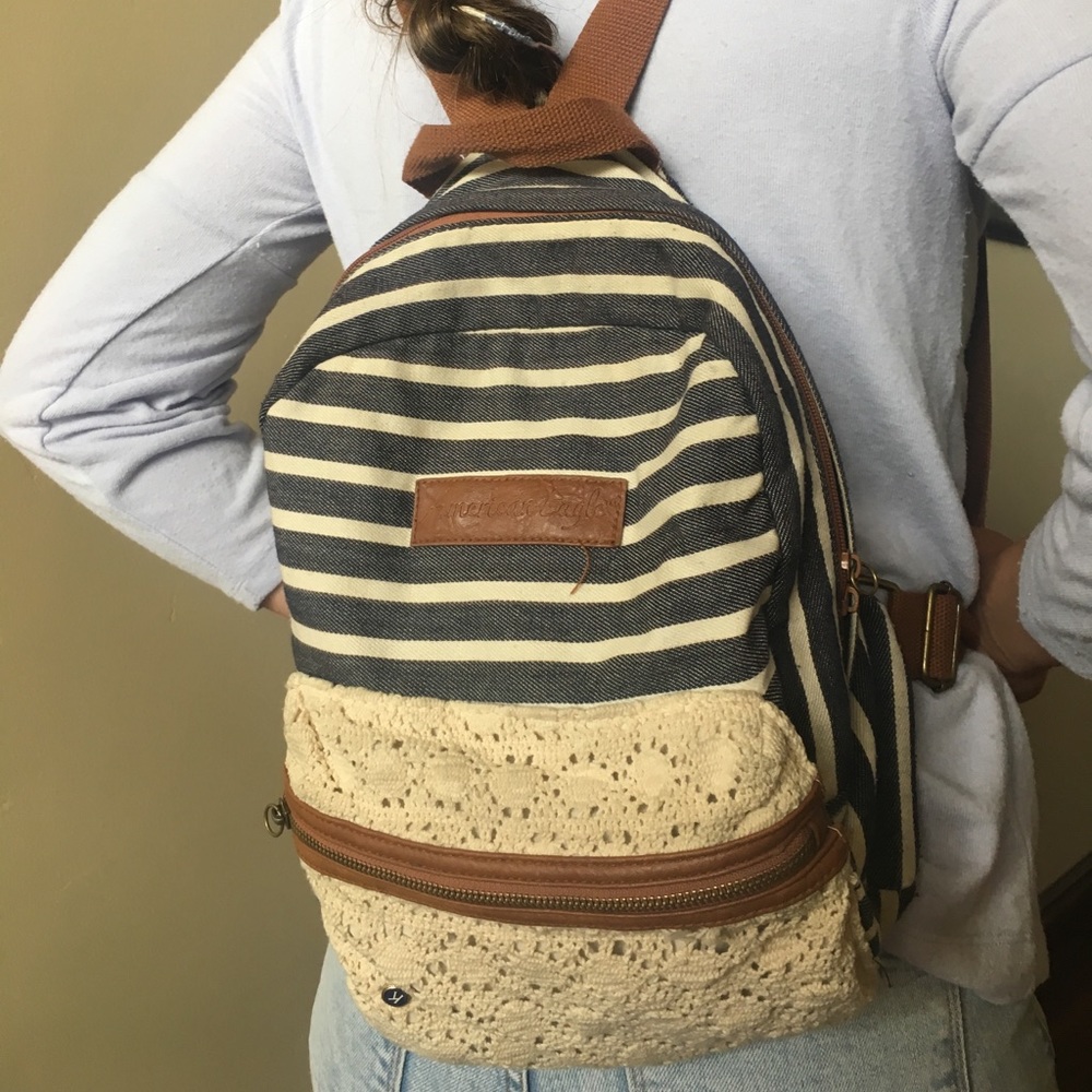 Striped backpack